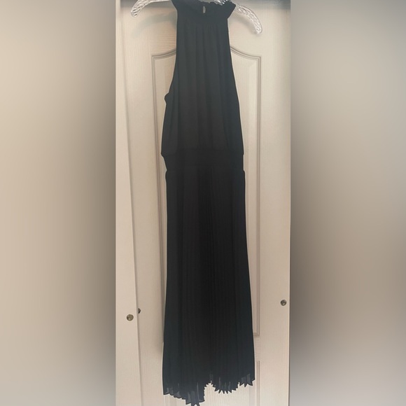 White House Black Market - Pleated Halter Midi Dress, Black, Size 10 - Picture 10 of 10
